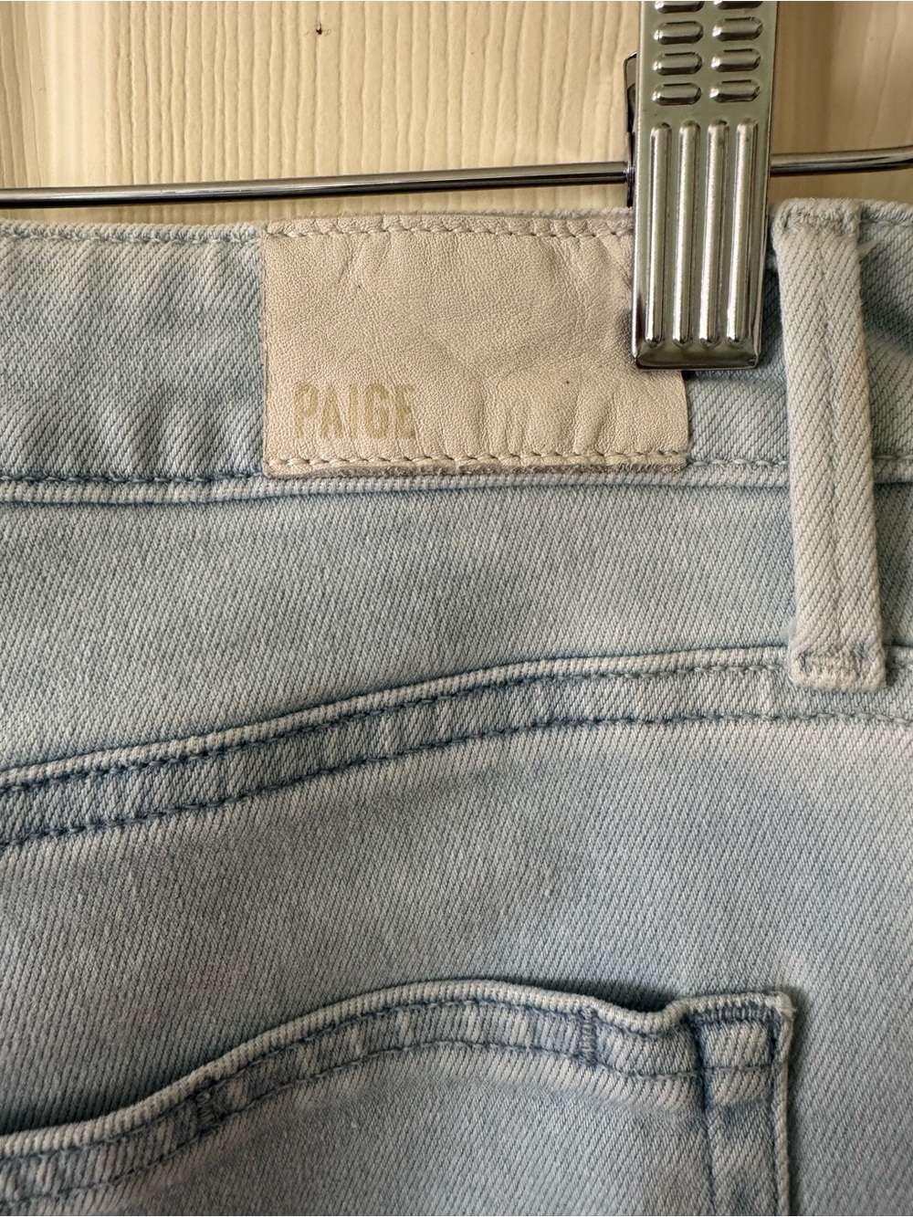PAIGE Light Blue High-Rise Wide Leg Jeans - Picture 5 of 10